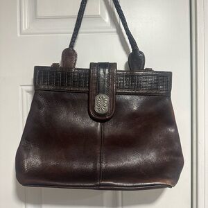American Eagle Outfitters Dark Brown Leather Shoulder Bag